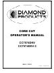 Diamond Products CC7574DKV Operator's Manual