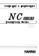 KANSAI SPECIAL NC Series Parts List, Instructions
