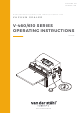 Van Der Stahl V-460 Series Operating Instructions Manual