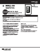 GE WWD2-4SM Installation Manual