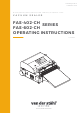 Van Der Stahl FAS-402-CH Series Operating Instructions Manual