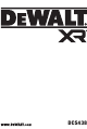 DeWalt XR DCS438 Manual