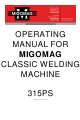Migomag 315PS Operating Manual