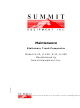 Summit S-V2 Maintenance Manual