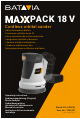 Batavia MAXXPACK 18 V BT-COS001 Operating Instructions Manual
