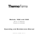ThermoForma 3940 Operating And Maintenance Manual