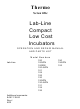 Thermo Scientific Lab-Line 126 Operation And Repair Manual And Parts List