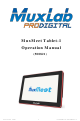 MuxLab ProDigital MuxMeet Tablet-1 Operation Manual