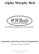 WWBeds Face Unassembled Alpha Murphy Assembly Instructions Manual