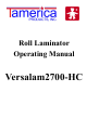Tamerica VERSALAM-2700HC Operating Manual