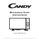 Candy H-MICROWAVE 700 Instructions Manual