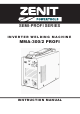 Zenit Powertools MMA-300/2 PROFI Instruction Manual