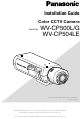 Panasonic WV-CP504LE Installation Manual