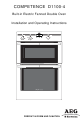 AEG Electrolux COMPETENCE D1100-4-M Installation And Operating Instructions Manual