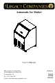 The Legacy Companies MIM70 User Manual