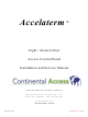 NAPCO Continental Access Accelaterm Installation And Service Manual