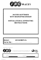 IBC Water AS1029MP-CL Installation & Operating Instructions Manual