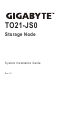 Gigabyte TO21-JS0 System Installation Manual