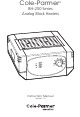Cole Parmer BH-250 Series Instruction Manual