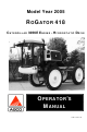 AGCO ROGATOR 418 Operator's Manual