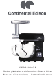 CONTINENTAL EDISON CERP1000GB Instruction Manual