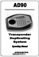 Advanced Diagnostics AD90 Operating Manual