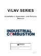 Industrial combustion V Series Installation, Operation And Service Manual