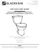 Glacier bay TL-7620HC-RW Use And Care Manual
