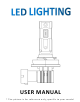 LED Lighting H11/9005/9006 User Manual
