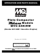 MQ Multiquip Mikasa MVC-64H Operation And Parts Manual