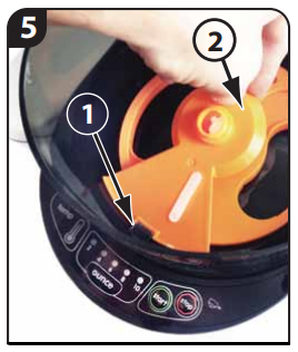 Set up the Powder Container and parts Step 3