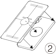 Attach the magnetic ring holder to the center of the mobile phone Step 2