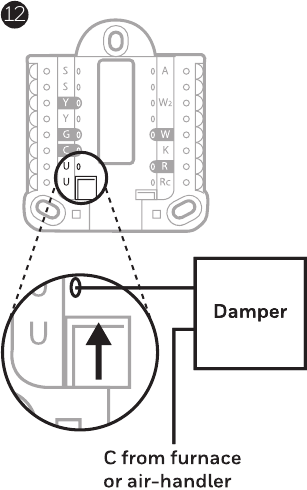 Wired to fresh air damper