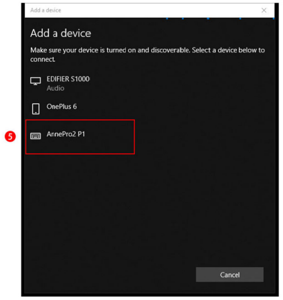 Pair with keyboard Step 3
