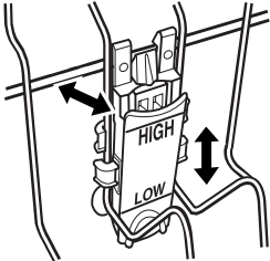 EZ-2-Lift&trade; Top Rack Adjuster (on some models) Step 1