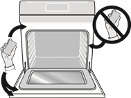 Figure 12: Clean around the oven door gasket