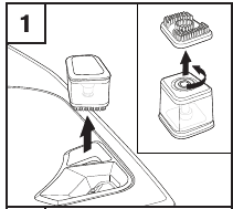 USING THE PRETREAT FABRIC BRUSH Step 1