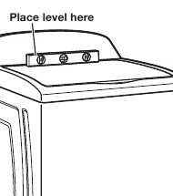 Check levelness of washer Step 2