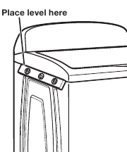 Check levelness of washer Step 1