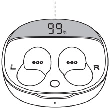 The digital display of the charging case