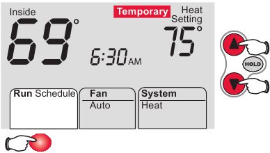 Program schedule override (temporary)