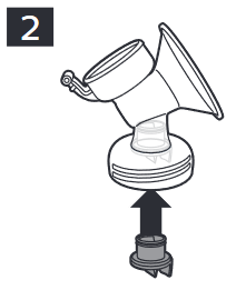 Assembling the breast pump Step 1 (Fig. 2)