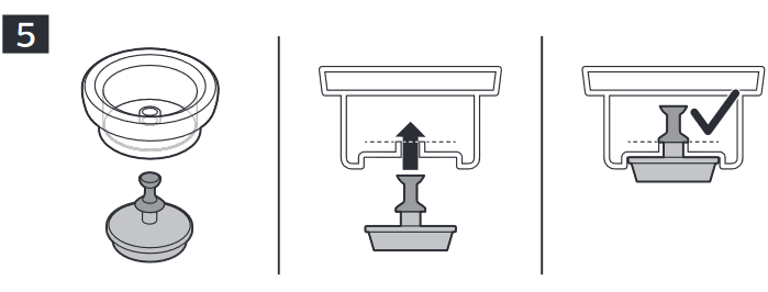 Assembling the breast pump Step 4 ((Fig. 5)