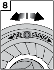 ADJUSTING CONICAL BURRS Step 8