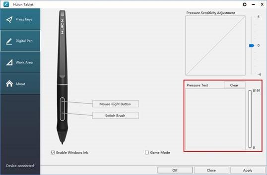 Pen Pressure Testing