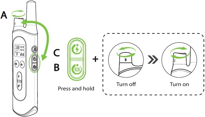 Reset all paired receiver collar