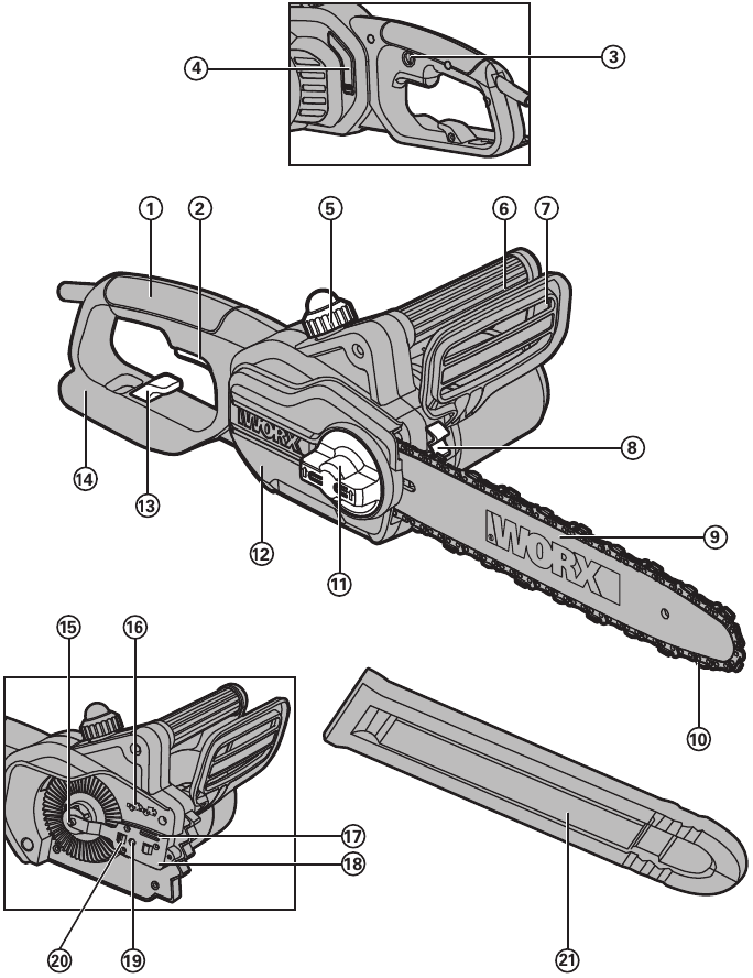 Worx WG305 Electric Chainsaw Manual ManualsLib