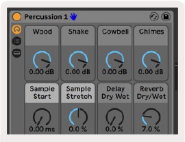 Macro controls for an Ableton device