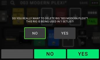 Deleting a Rig