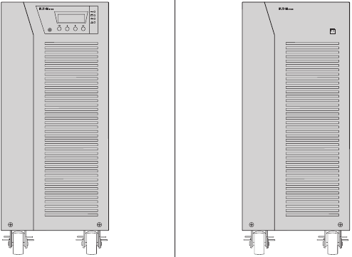 Figure 1. The Eaton 9130 Tower UPS and EBM (5000–6000 VA Models Shown).